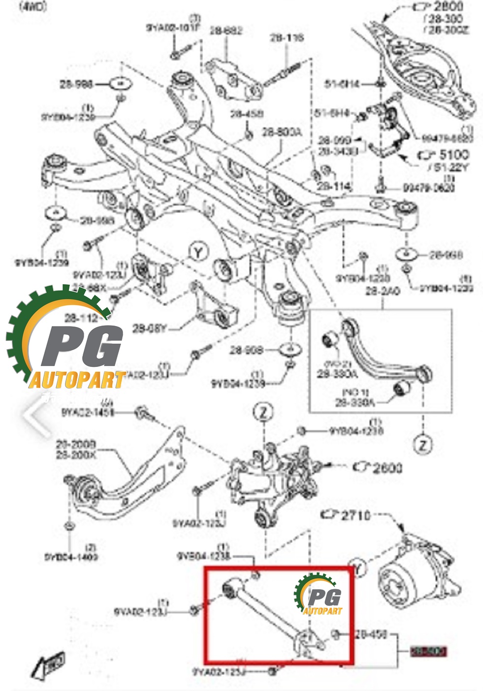 ชุดอาร์มหลังยึดคอม้าตัวล่าง LH/RH MAZDA CX-5 KE ปี 2012-2016 (1 คู่) แท้ / รูปจริง