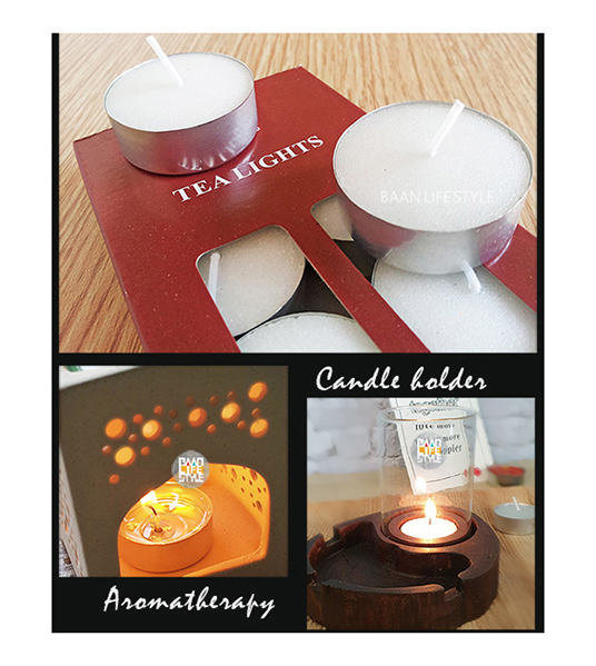 ทีไลท์ 50แพ็ค 100แพ็ค เทียนขาวอย่างดี 4hr+ Tealight candle เทียนถ้วย ไร้ควัน ปลอดภัย จุดนานจนหมดถ้วย มาตรฐาน