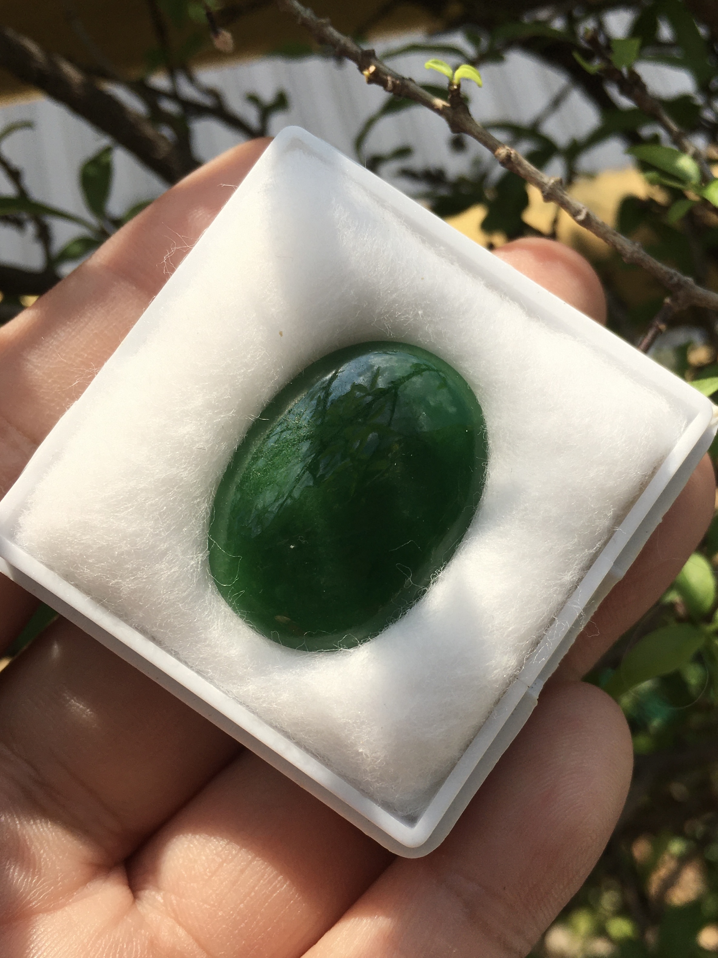 JADEITE หยกแท้ 19.58 cts. เม็ดใหญ่ไซส์บิ๊ก เนื้อดีสีสวยม๊ากค่ะ