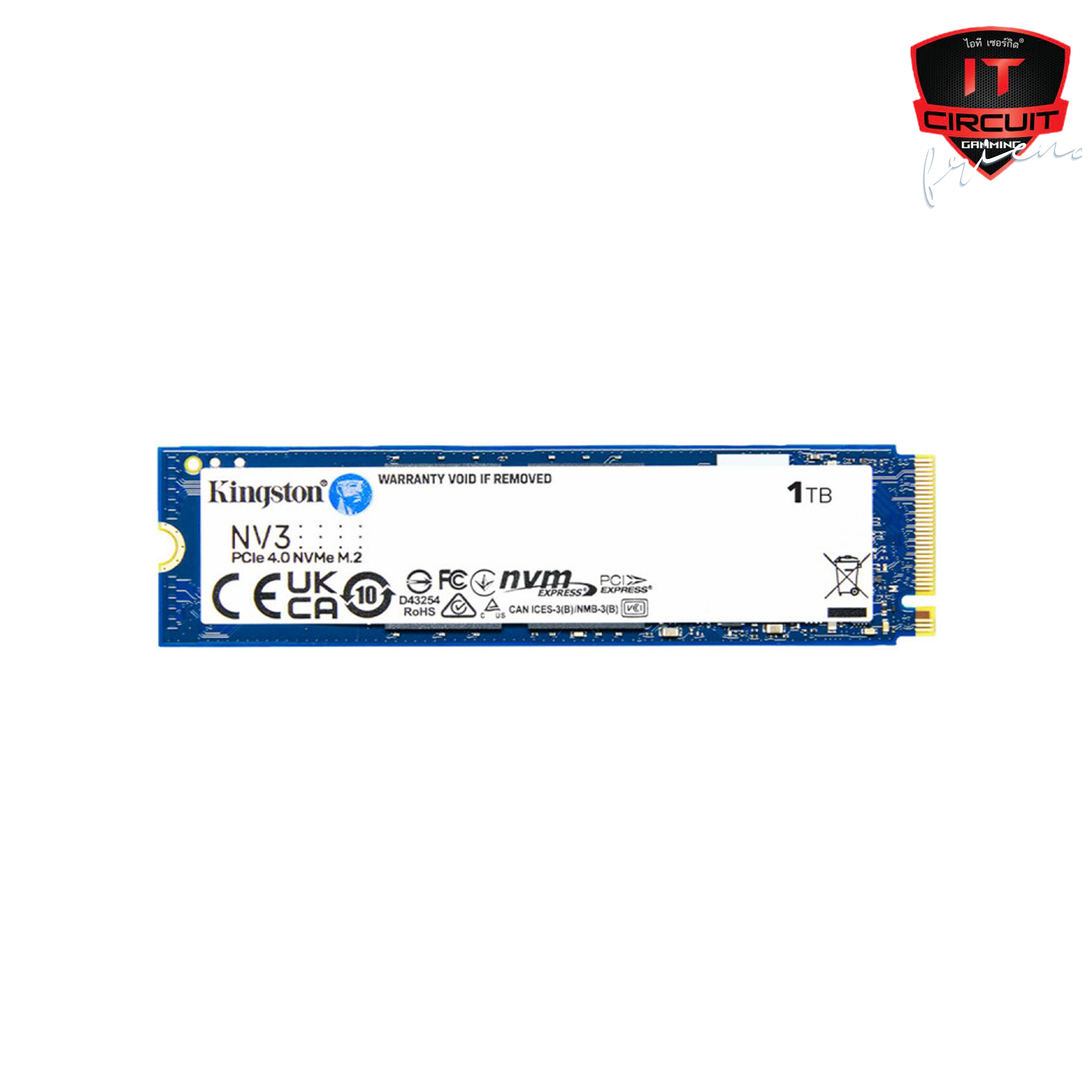 1 TB SSD (เอสเอสดี) M.2 PCIe 4.0 KINGSTON NV3 (SNV3S/1000G) NVMe