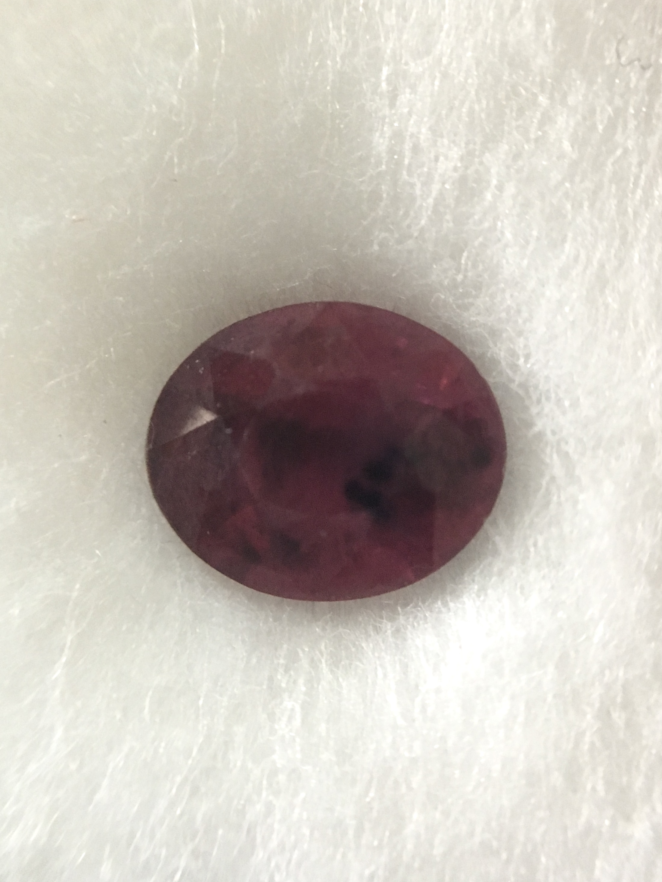 RUBY ทับทิมแท้ 1.17 กะรัต พลอยเผาเก่าสีแดงเลือดนก เม็ดนี้สีสวยค่ะ