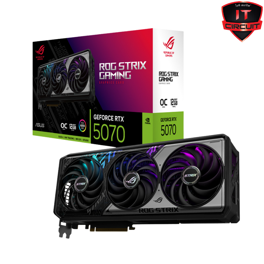 VGA (การ์ดจอ) ASUS GEFORCE RTX 5070 ROG STRIX O12G GAMING - 12GB GDDR7 SN041025T820H