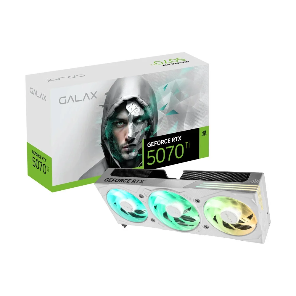 VGA(การ์ดจอ) GALAX GEFORCE RTX 5070 TI EX GAMER 1-CLICK WHITE OC - 16GB GDDR7