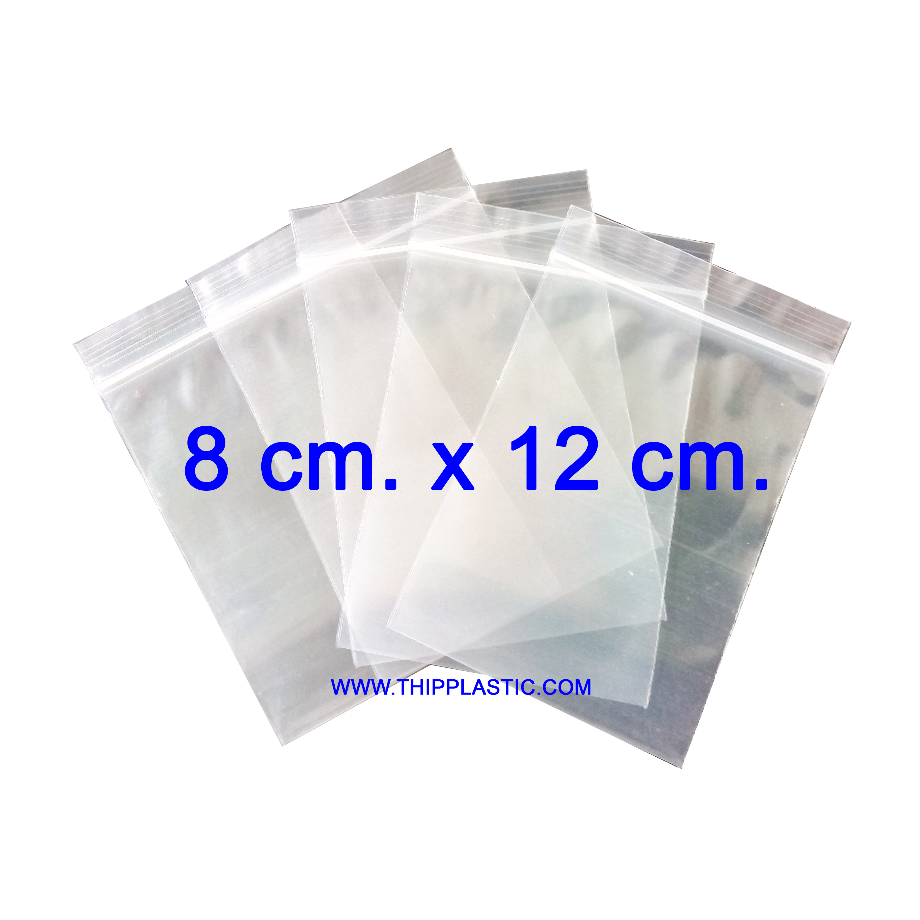 ถุงซิป 8 cm. x 12 cm. 1000 กรัม