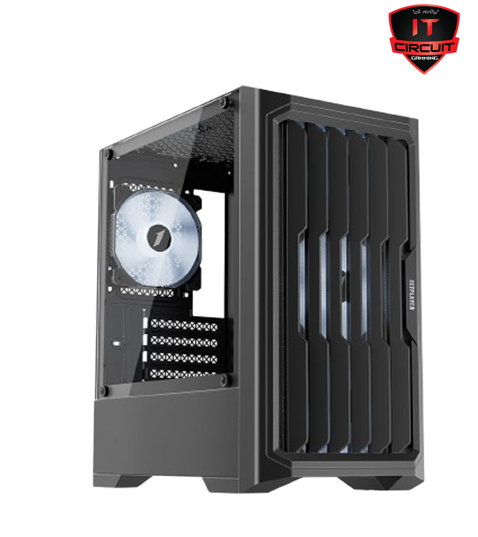 Case (เคส) Gaming 1st Player Bullet Hunter H2 Tempered Glass M-ATX (Black)