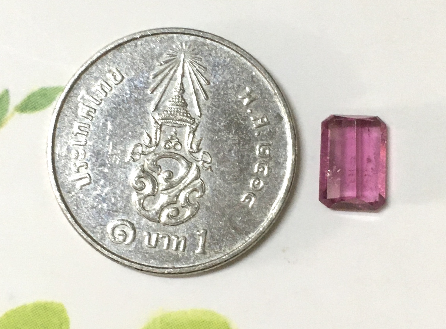 PINK TOURMALINE ทัวร์มาลีนแท้ 1.02 กะรัต พลอยดิบ เชฟสวย ไฟดี สีหวานน่ารักม๊าก