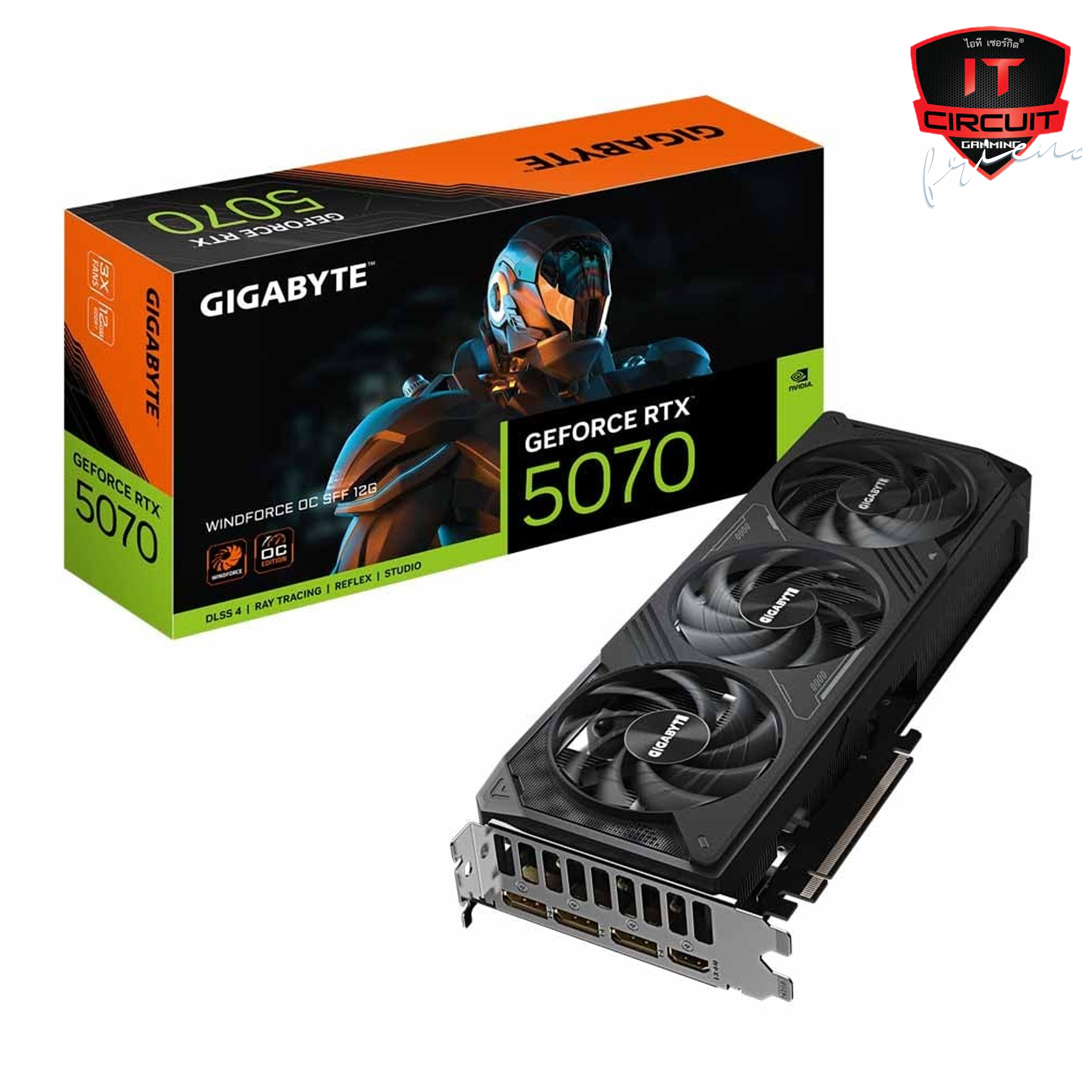 VGA(การ์ดจอ) GIGABYTE GEFORCE RTX 5070 WINDFORCE - 12GB GDDR7