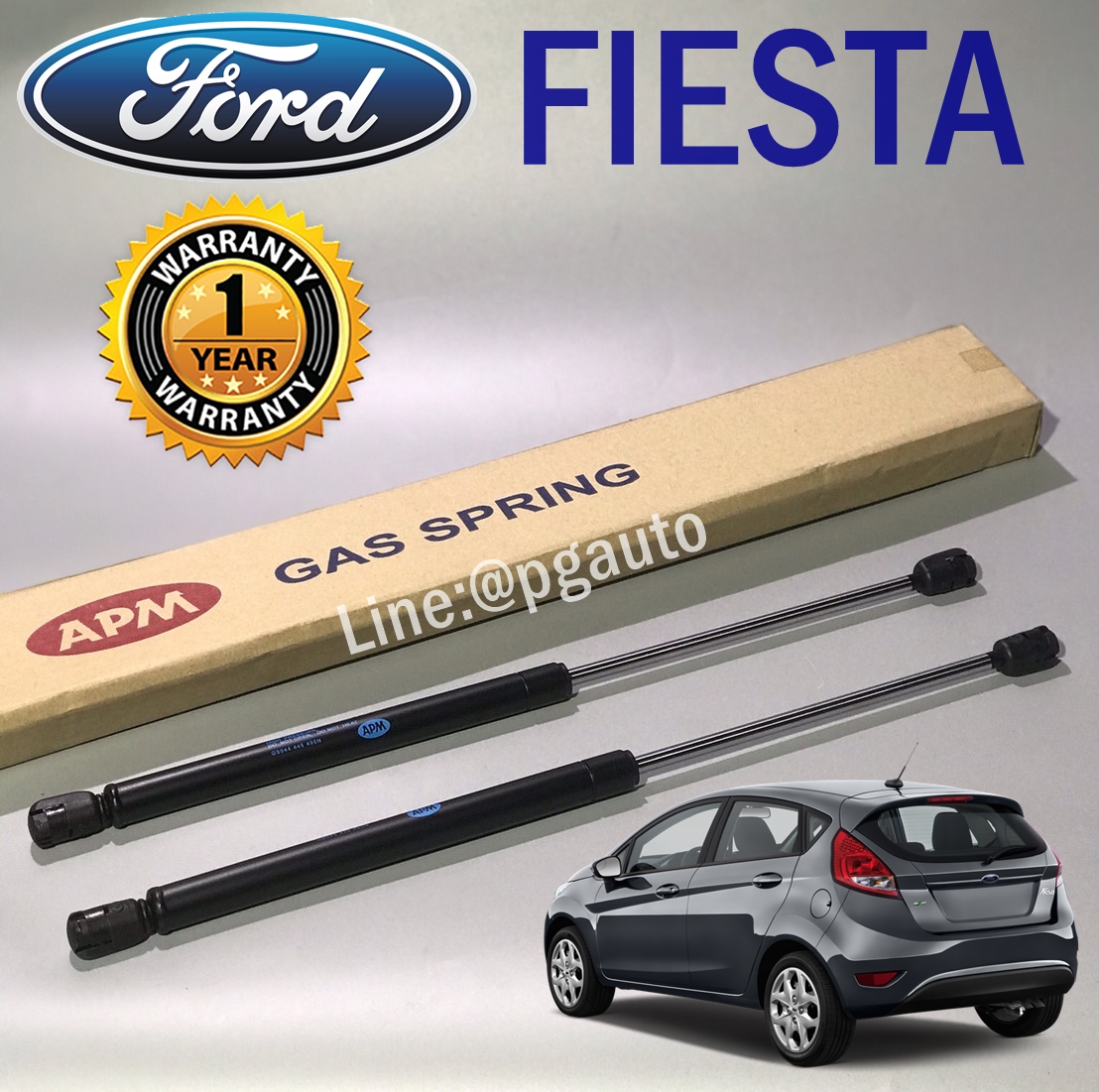 โช๊คค้ำฝากระโปรงท้าย ฟอร์ดเฟียสต้า FORD FIESTA เครื่อง 1.4 / 1.5 / 1.6 L รุ่น 5 ประตู ( 1คู่ = 2 ชิ้น ) / APM OEM แท้ รับประกัน 1 ปี
