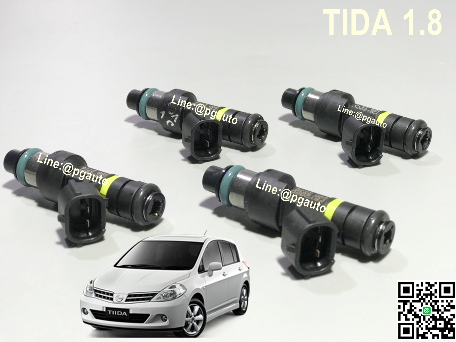 เซตสุดคุ้ม!!! หัวฉีดน้ำมันเชื้อเพลิง นิสสันทีด้า NISSAN TIIDA เครื่อง 1.8 L OEM แท้ (1 ชุด = 4ตัว)