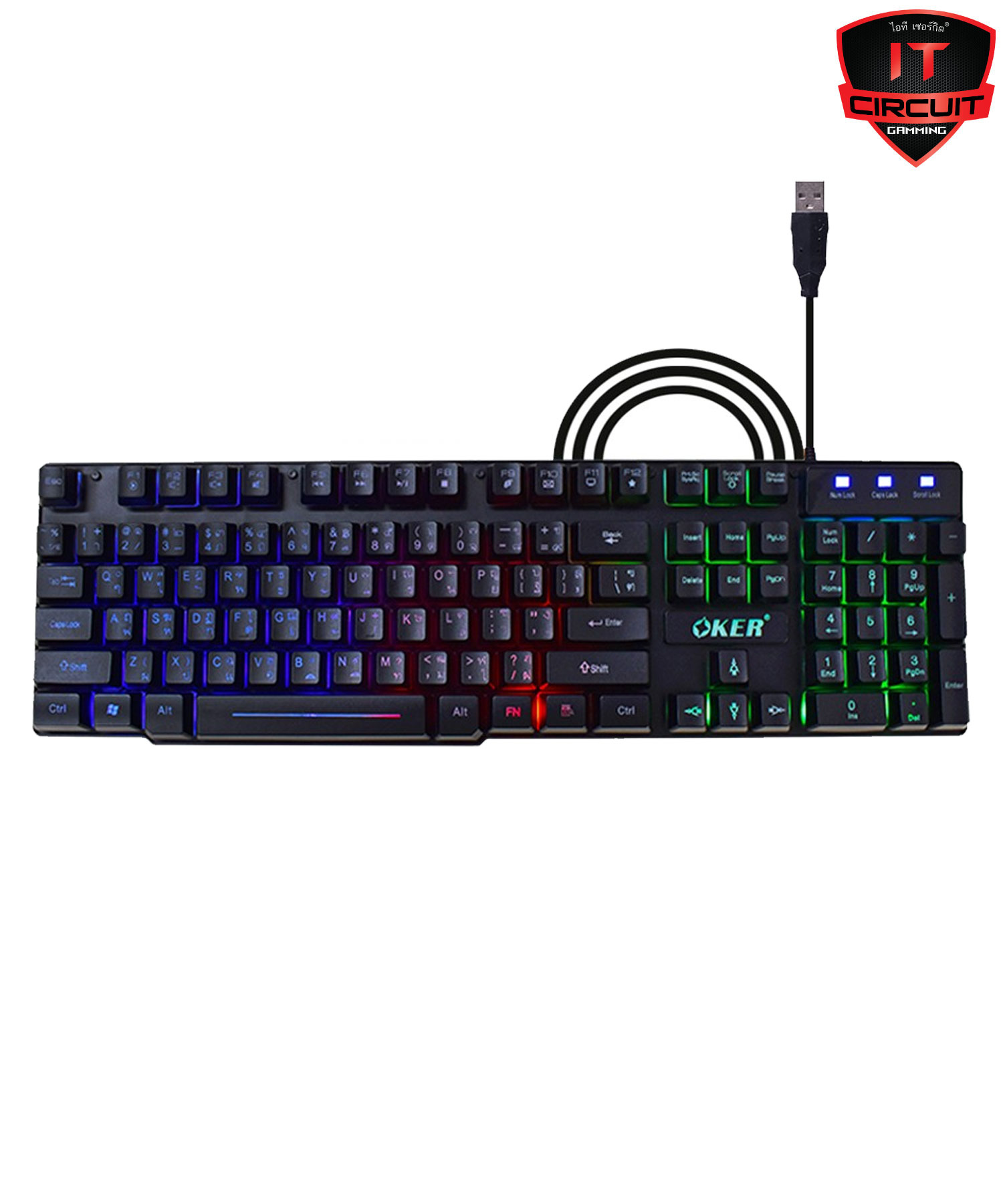 USB KEYBOARD OKER K-628 BLACK