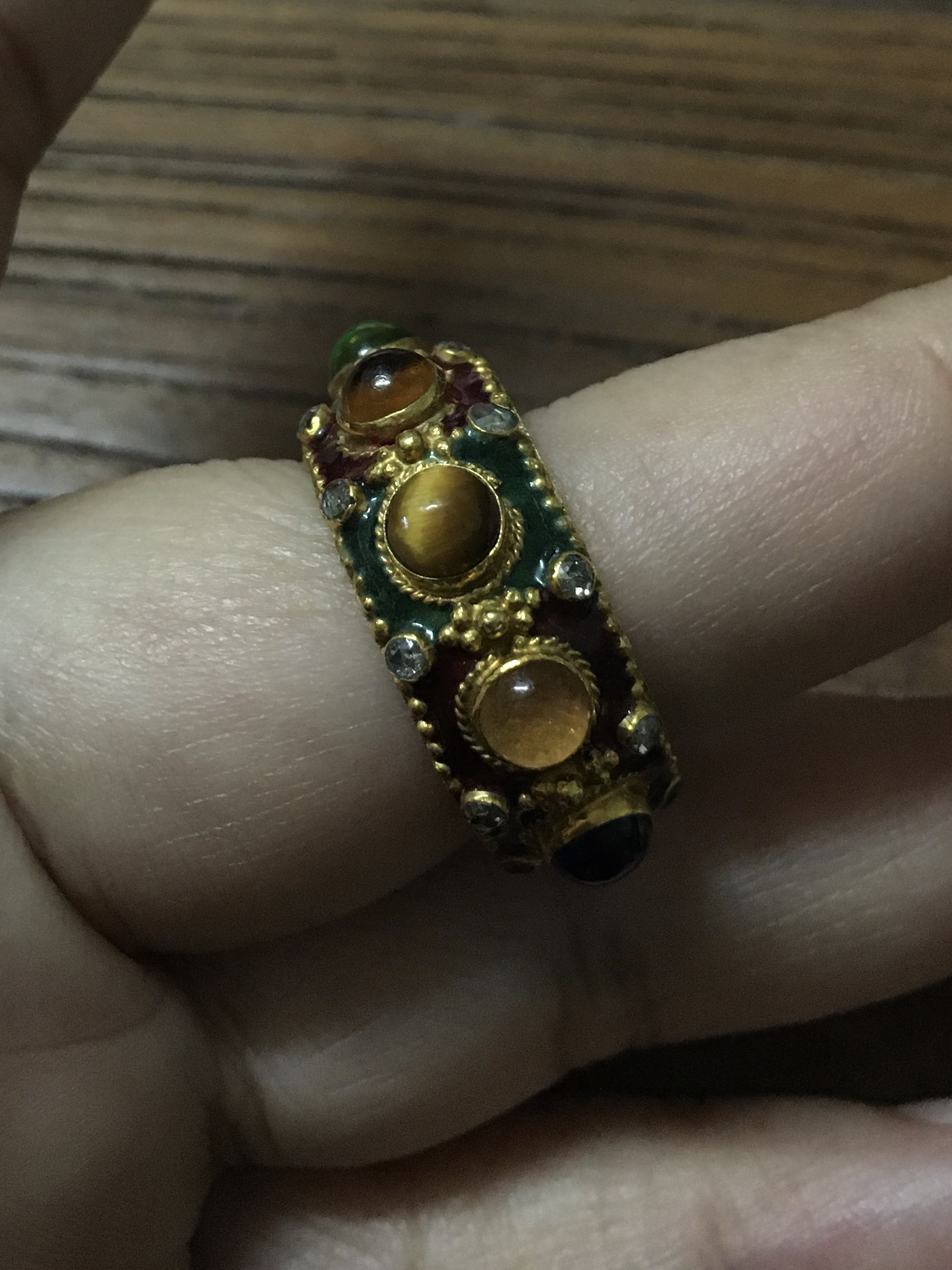 (มือสอง) แหวนพิรอด ทองเพชรแท้ 0.45 กะรัต งานโบราณ สวย ขลัง มีเสน่ห์มากค่ะ