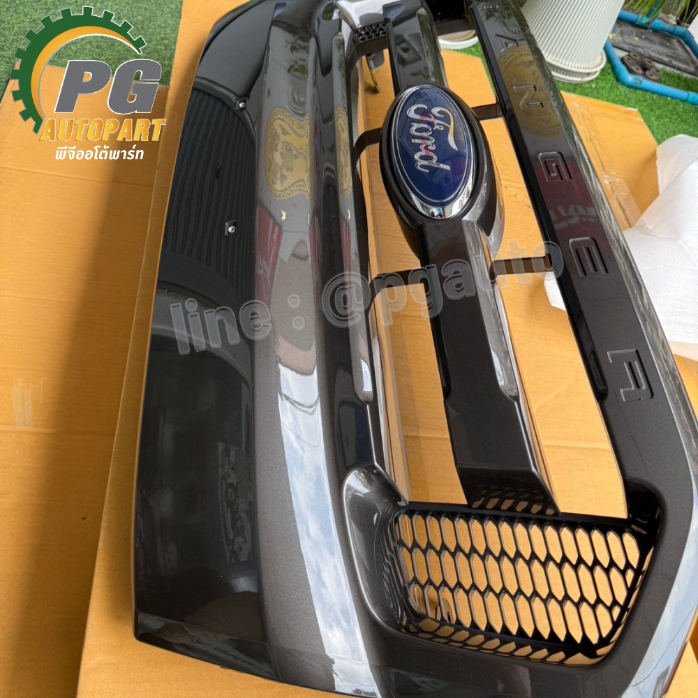 ชุดกระจังหน้า (ดำเงา) มีโลโก้ FORD RANGER WILDTRACK 2015-2021 (1 ชิ้น) แท้ / รูปจริง