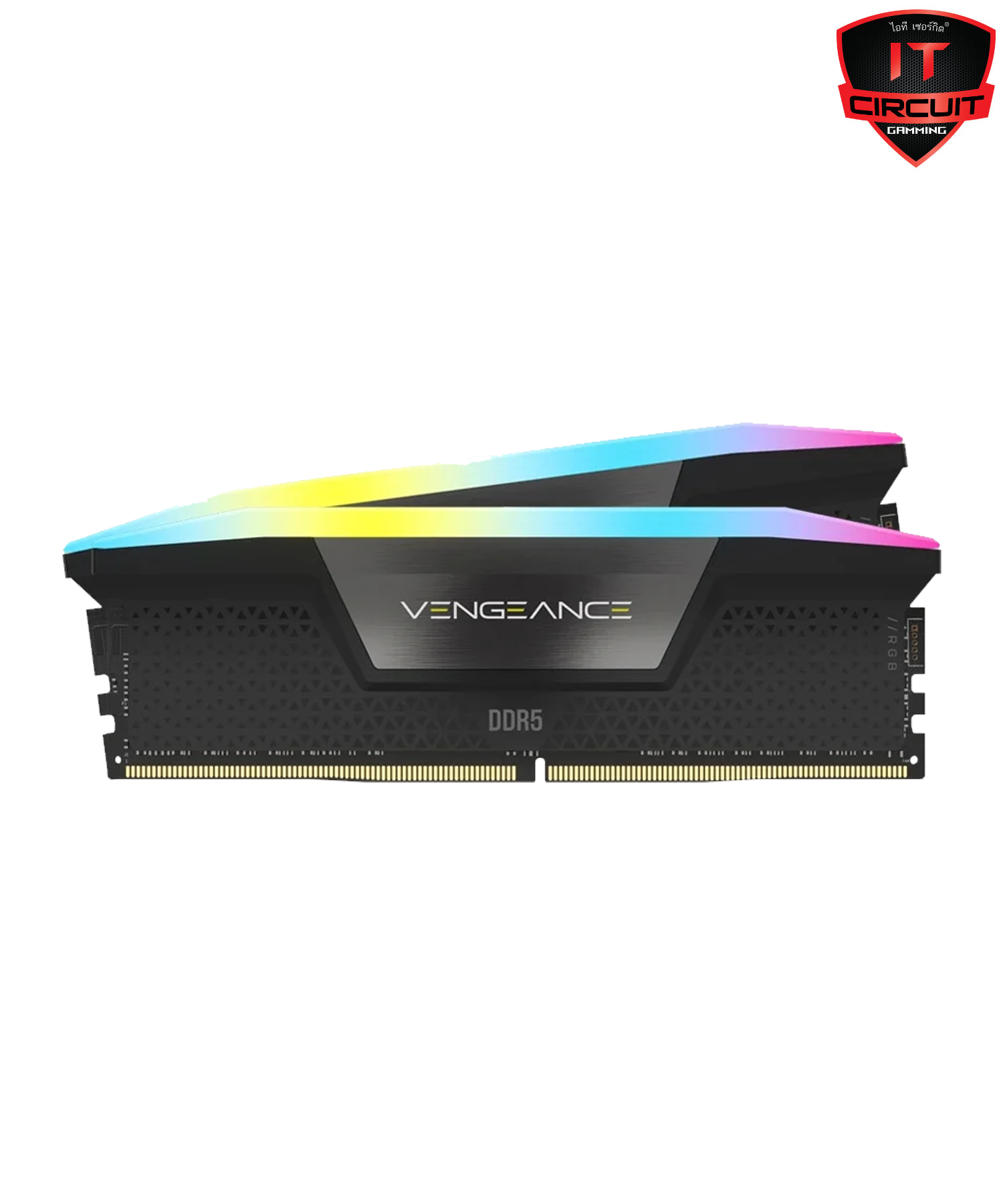 RAM (แรม) DDR5(6400) 32GB (16GBX2) CORSAIR VENGEANCE RGB BLACK (CMH32GX5M2B6400C36)
