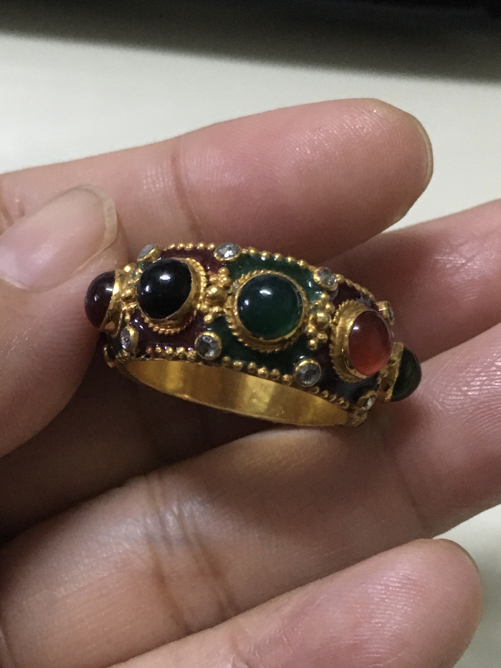 (มือสอง) แหวนพิรอด ทองเพชรแท้ 0.45 กะรัต งานโบราณ สวย ขลัง มีเสน่ห์มากค่ะ