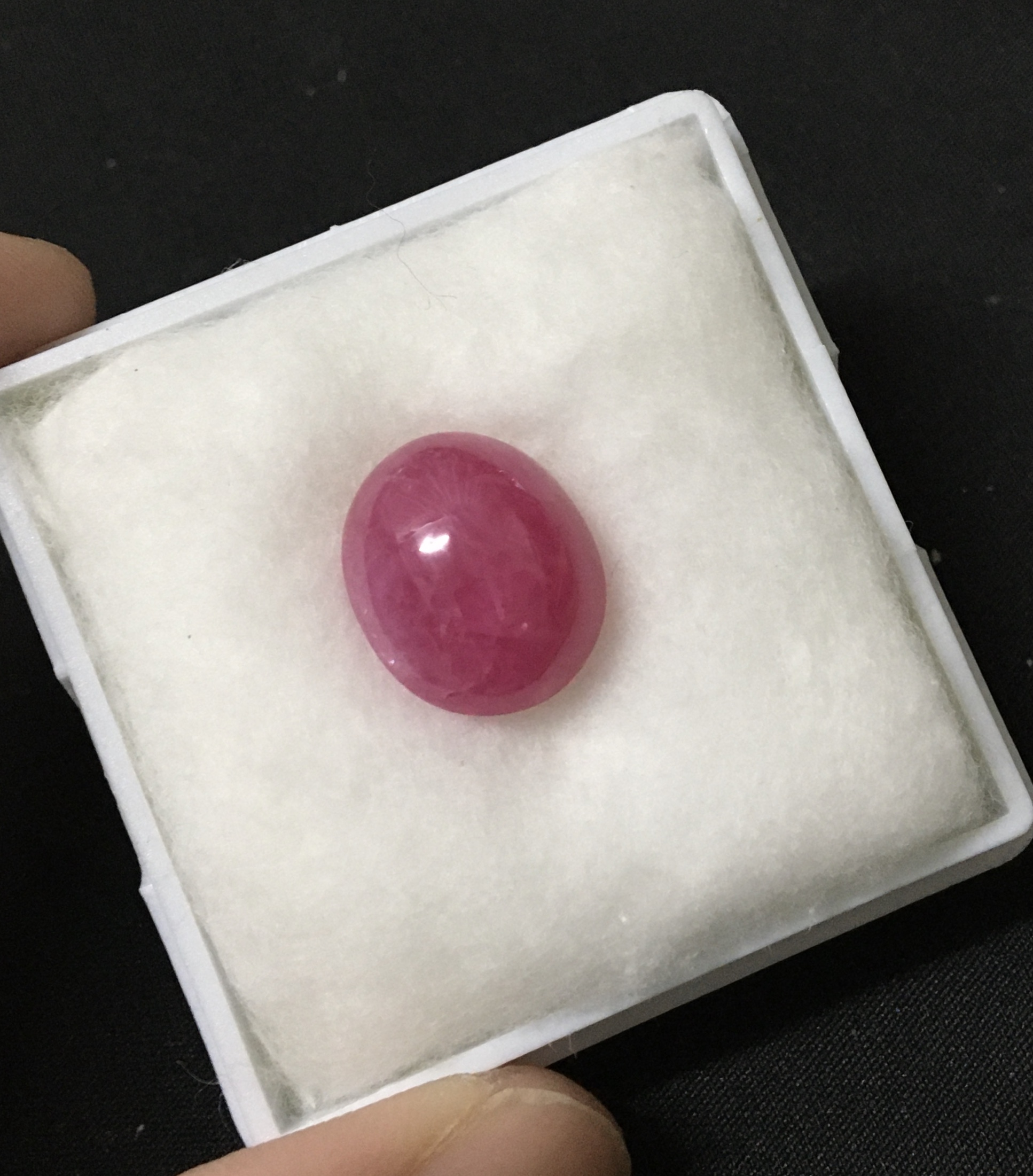 (New arrival)ทับทิมแท้ หลังเบี้ย 13 กะรัต สีชมพูหวานมาก มีปุยเพิ่มเสน่ห์ด้วยจ้า ไม่พอใจยินดีคืนเงิน