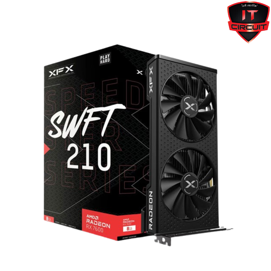 VGA(การ์ดจอ) XFX RADEON RX 7600 SWFT210 - 8GB GDDR6