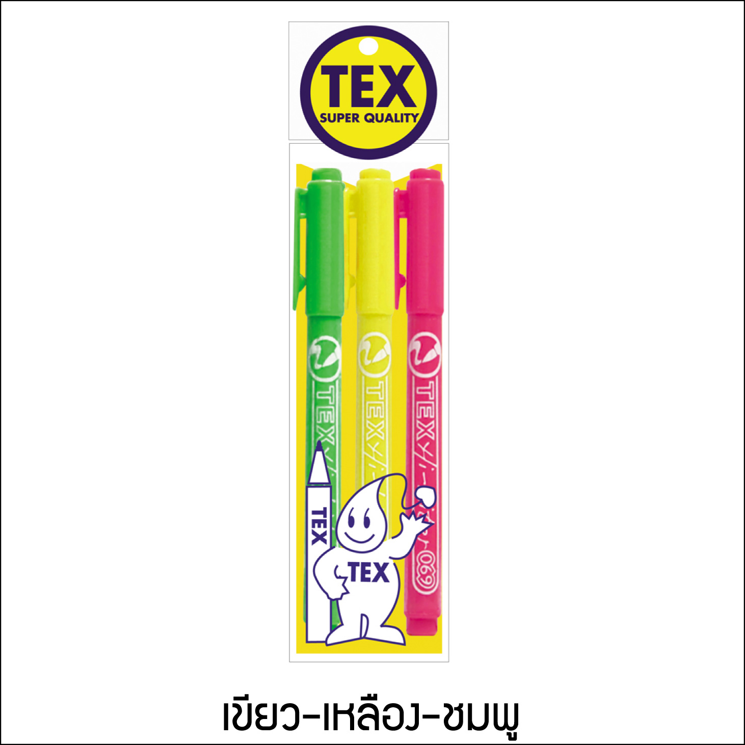 TEX 069 แพ็ค 3 ด้าม (มีให้เลือก 7 สี)