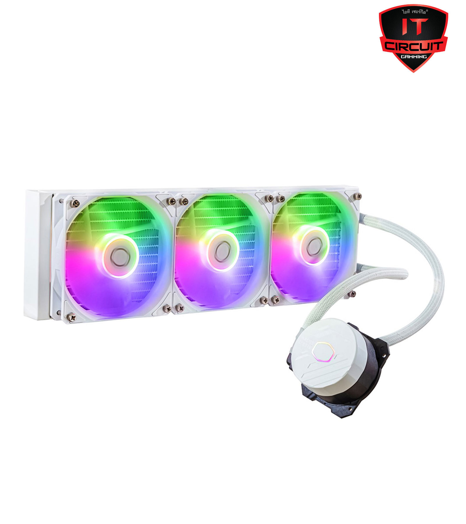 LIQUID COOLER (ชุดน้ำปิด) COOLER MASTER MASTERLIQUID 360L CORE ARGB (WHITE)