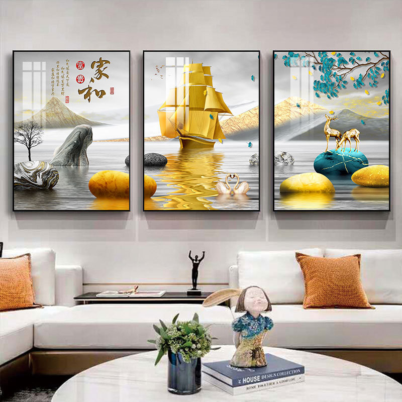 รูปภาพติดผนังพร้อมกรอบ กรอบรูปลายเรือสำเภา กรอบรูปภาพติดผนัง สำเนา