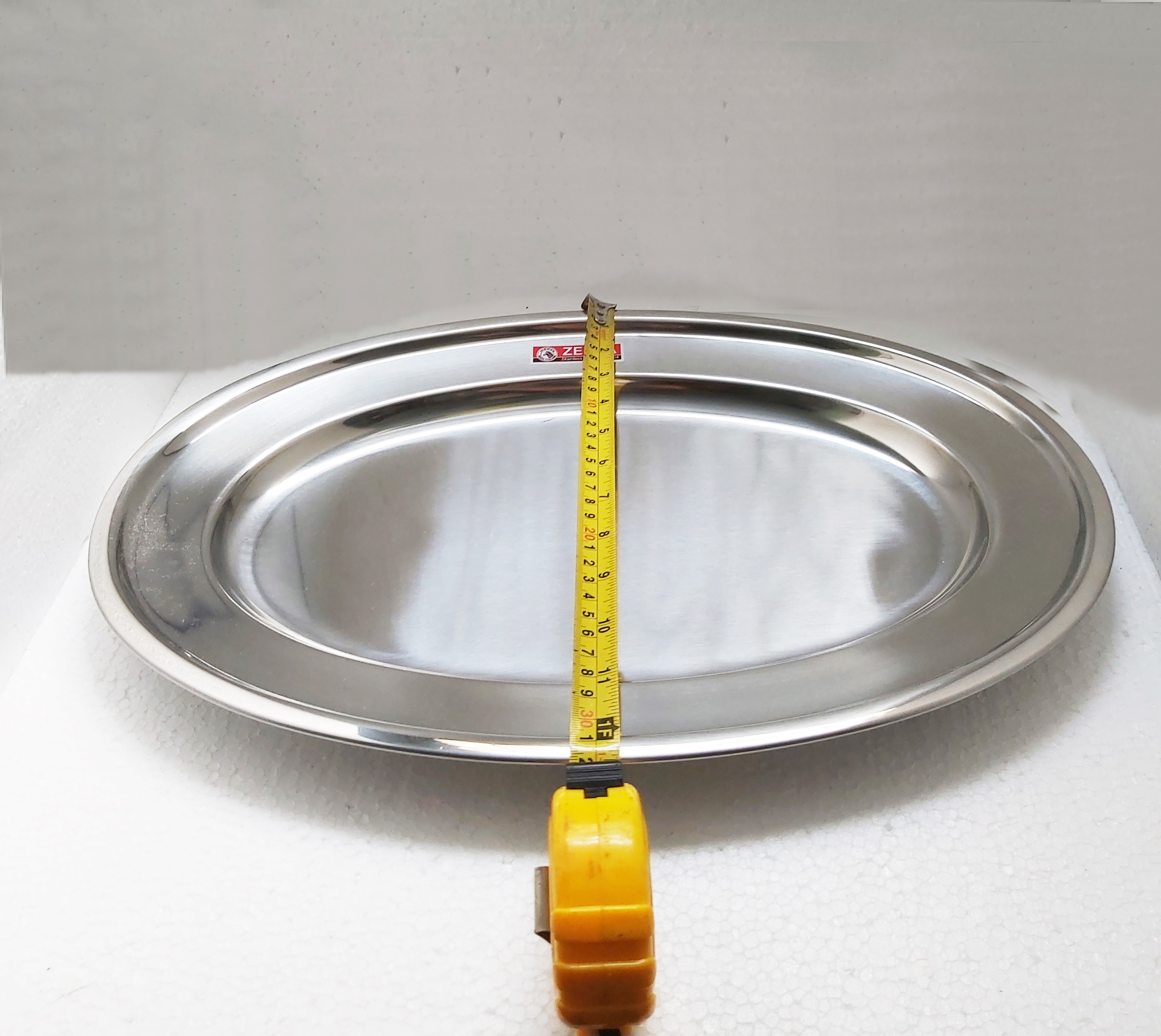 จานเปลสแตนเลส ตราหัวม้าลาย 18 นิ้ว