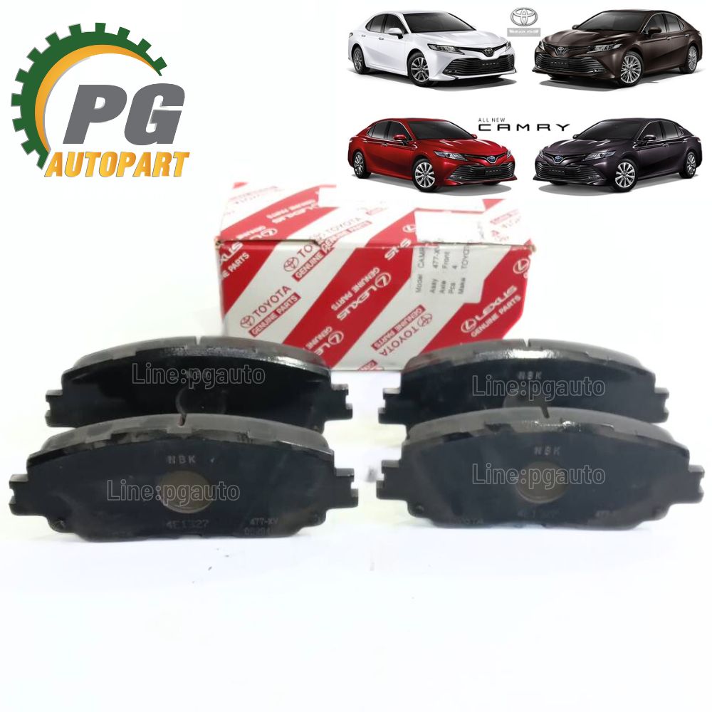 ชุดผ้าดีสเบรคหน้า/หลัง TOYOTA CAMRY ASV71 AXVA70 AXVH71 ปี 2018-2022 (1ชุด) แท้ / รูปจริง