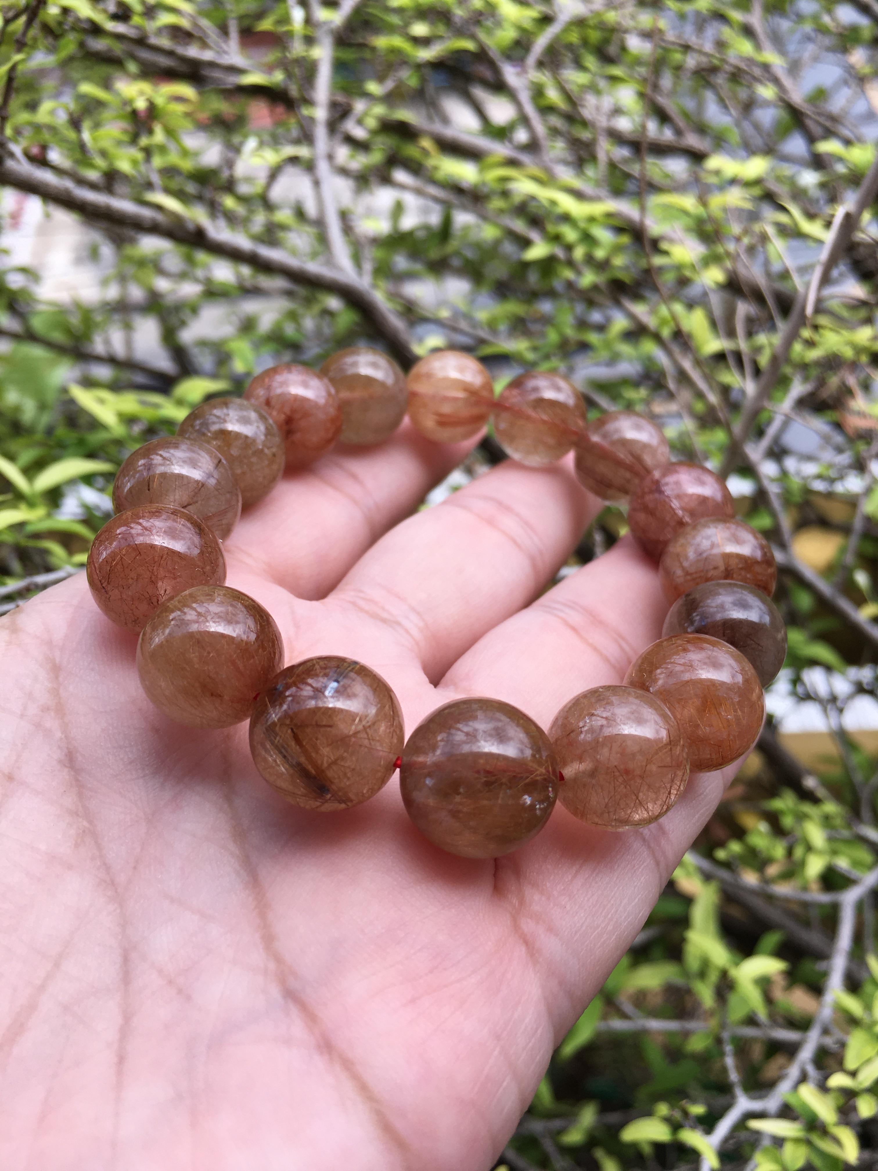 (สวยคุ้ม) ข้อมือหินนำโชค ไหมสามกษัตริย์ 13.5 มม.เส้นนี้เล่นไฟระยิบระยับมากค่ะ เส้นใหญ่ ราคาพิเศษ