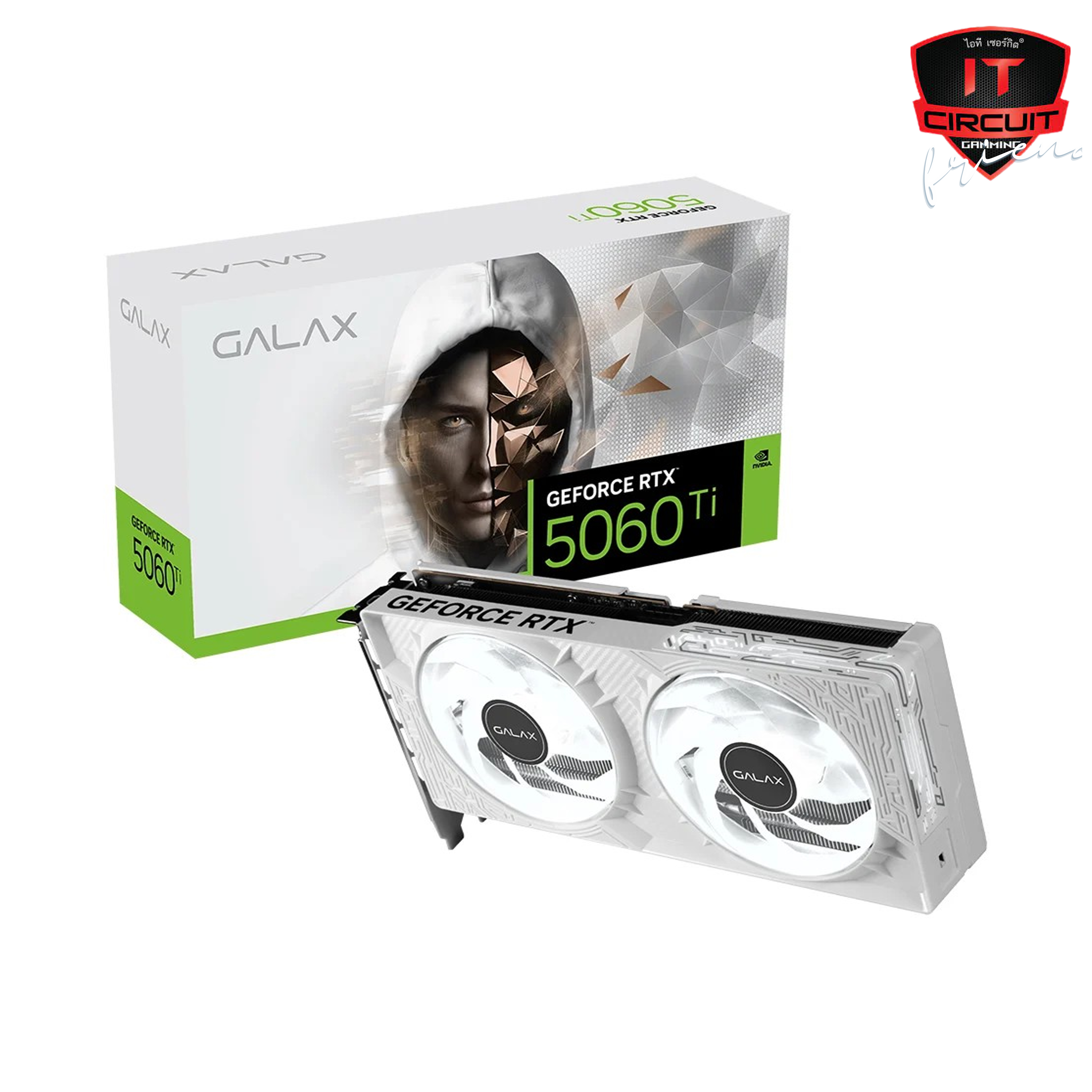 VGA(การ์ดจอ) GALAX GEFORCE RTX 5060 TI 1-CLICK WHITE - 8GB GDDR7