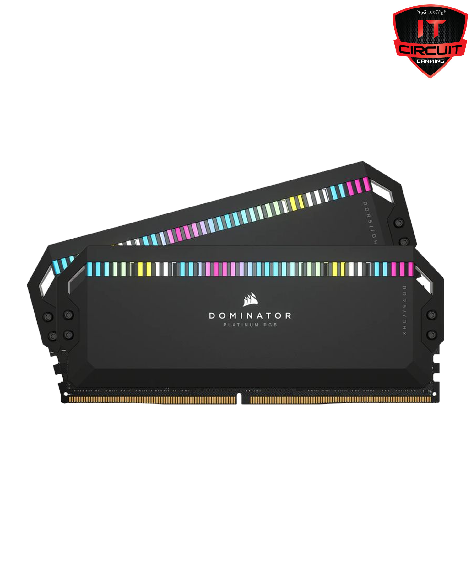 RAM (แรม) DDR5(5600) 64GB (32GBX2) CORSAIR DOMINATOR PLATINUM RGB BLACK (CMT64GX5M2X5600C40)