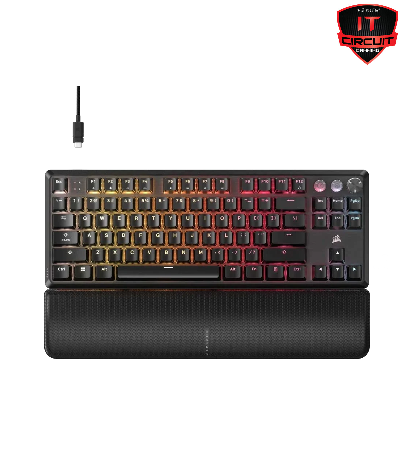 KEYBOARD (คีย์บอร์ด) CORSAIR K70 PRO TKL (BLACK) (CORSAIR MGX HYPERDRIVE MAGNETIC SWITCH) (RGB) (US)