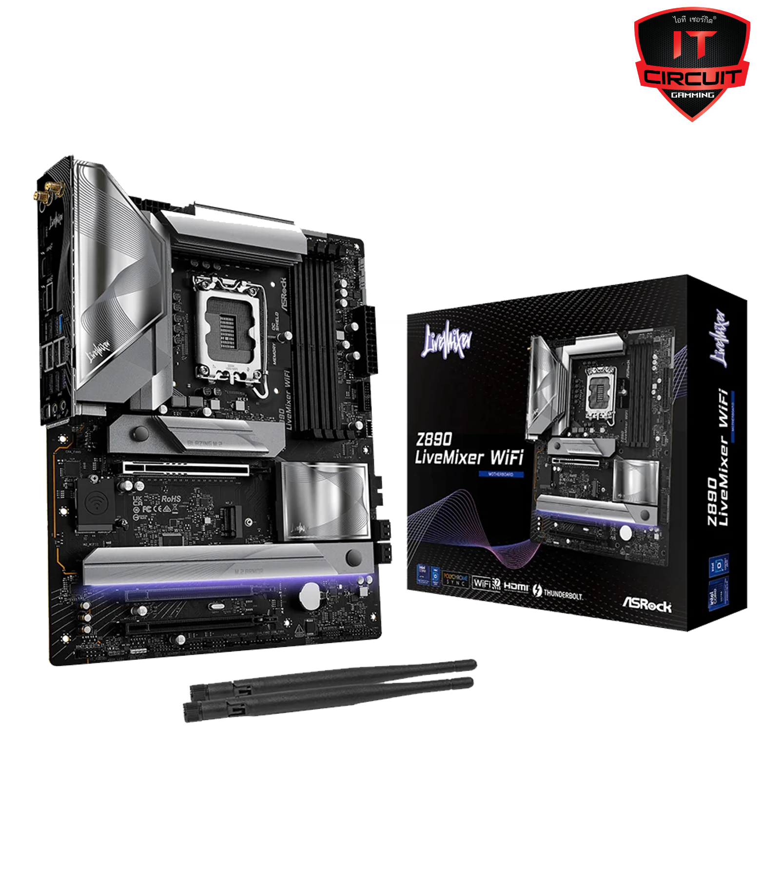 MAINBOARD (เมนบอร์ด) ASROCK Z890 LIVEMIXER WIFI (INTEL SOCKET 1851 DDR5 ATX)