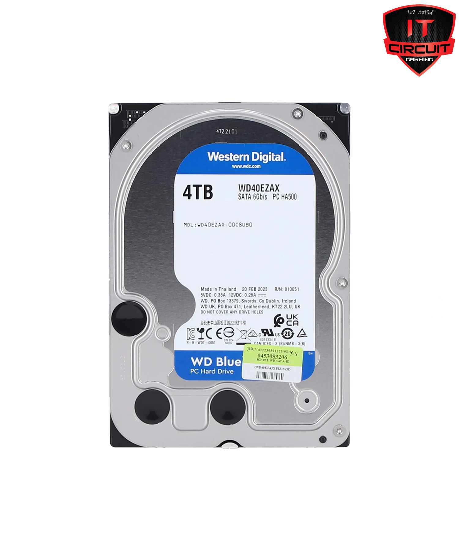 4 TB HDD WD BLUE (5400RPM, 256MB, SATA-3, WD40EZAX)