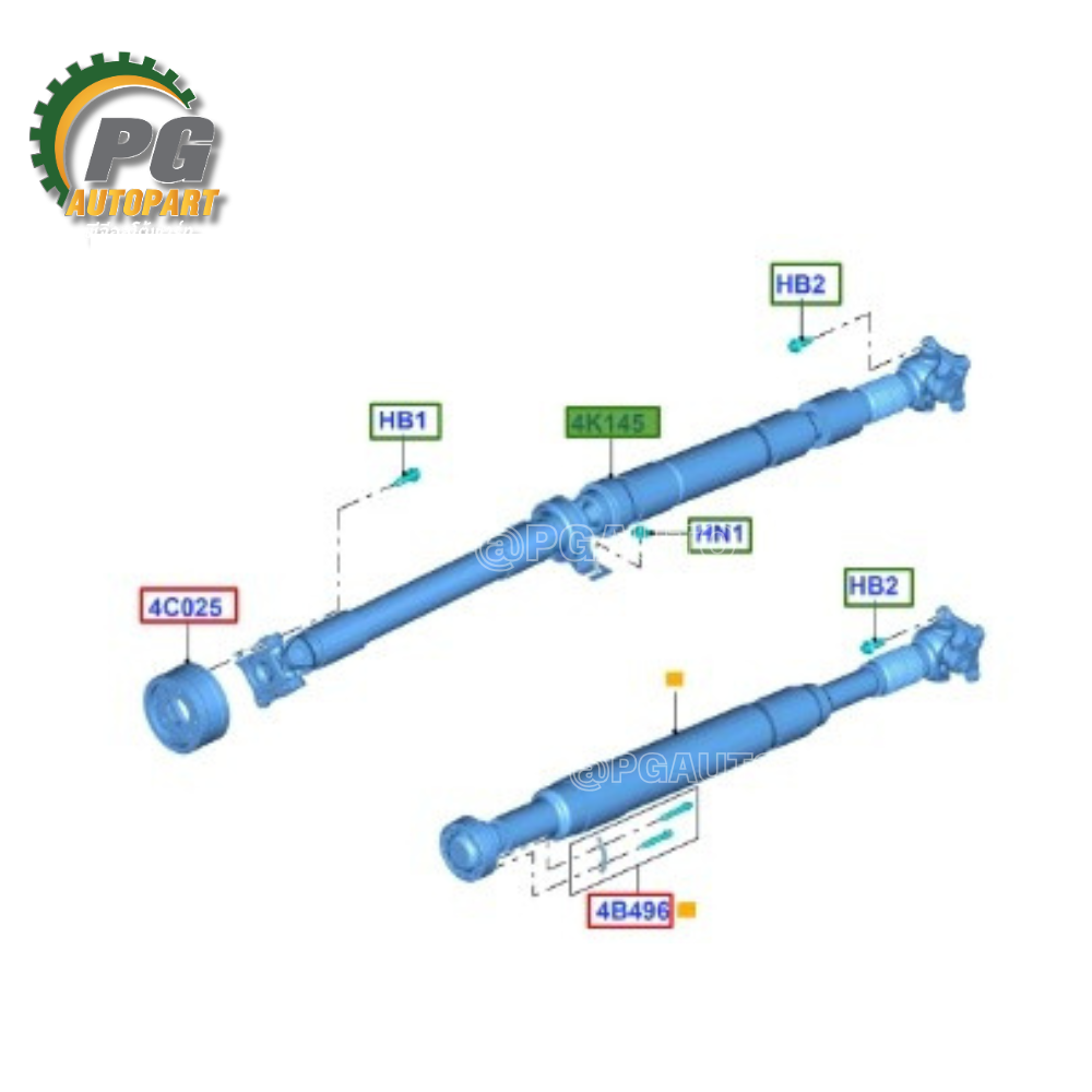 หัวเพลากลางครบชุด FORD EVEREST 2.2-3.2 ปี 2015-2022 (4WD) (1ชุด) GSP / รูปจริง