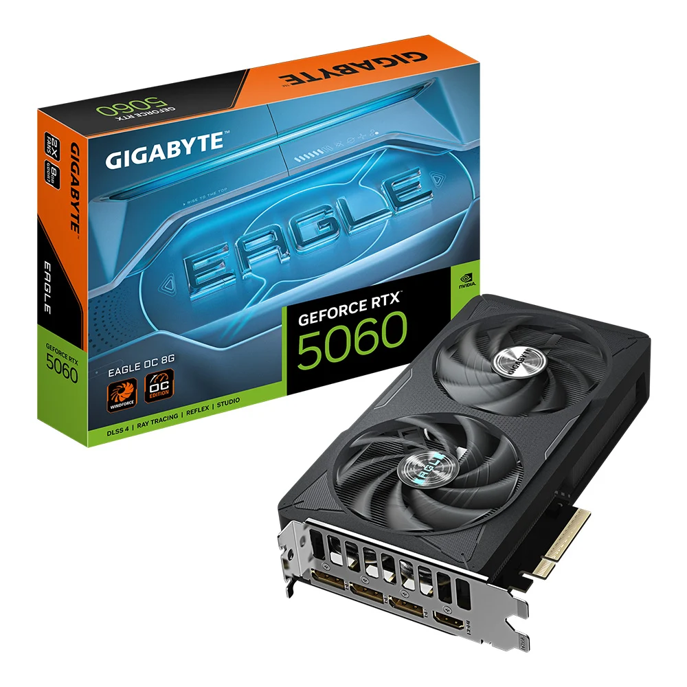 VGA(การ์ดจอ) GIGABYTE GEFORCE RTX 5060 EAGLE OC 8G - 8GB GDDR7 (3Y)