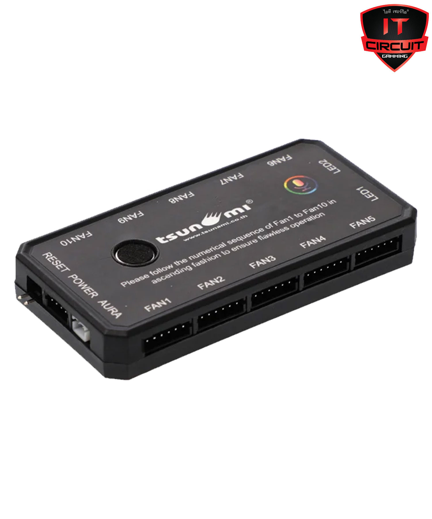 TSUNAMI (กล่องคุมไฟ RGB )RROTECTOR SERIES ARGB FAN REMOTE & HUB KIT