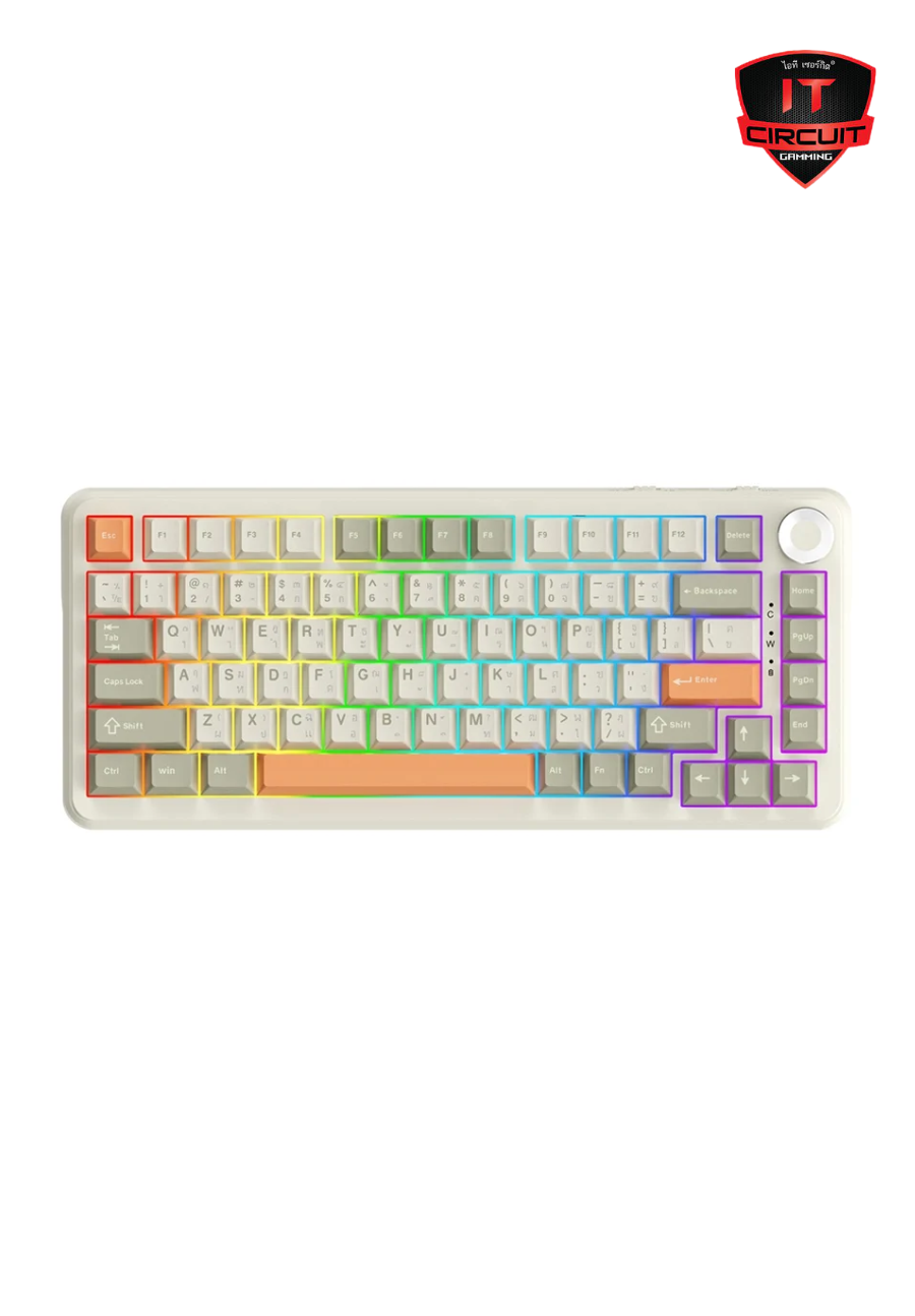 KEYBOARD (คีย์บอร์ด) WIRELESS AJAZZ AK820 MAX PLUS RETRO (FLYING FISH SWITCH/BLUETOOTH) SN071025T180H