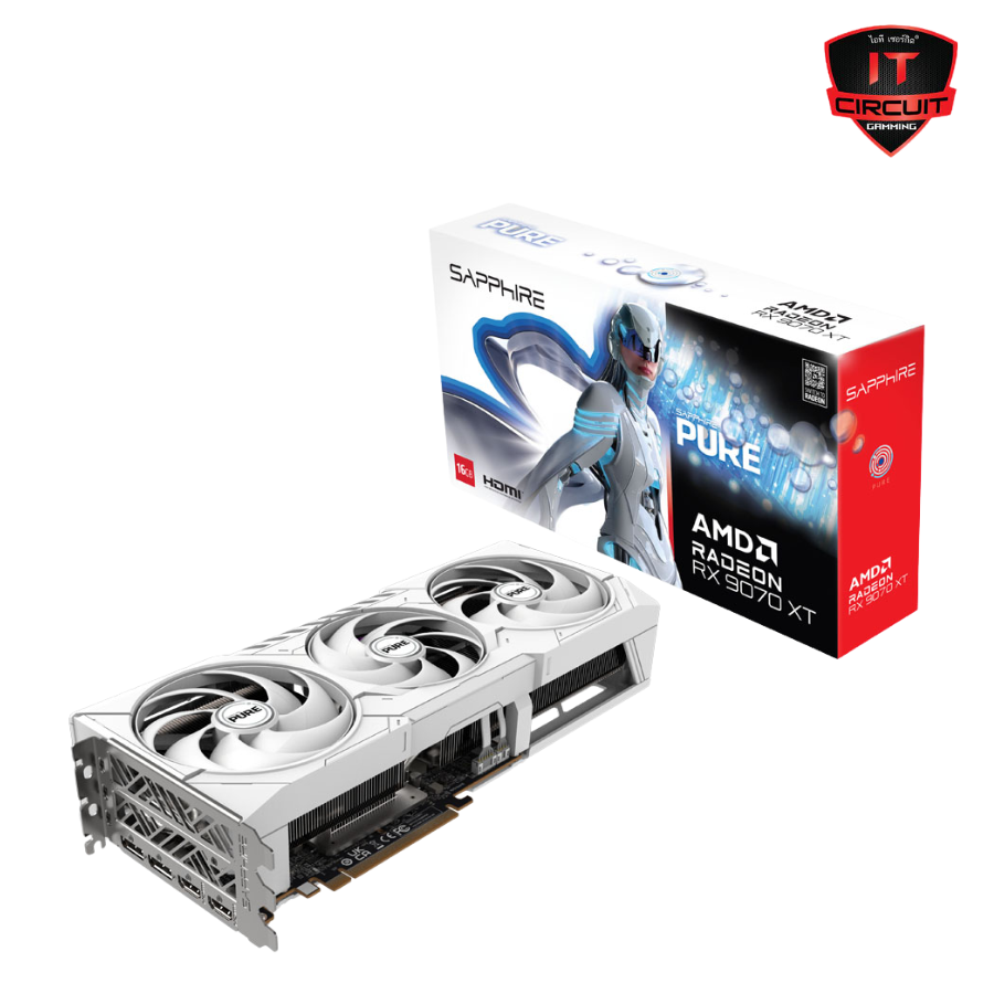 VGA (การ์ดแสดงผล) SAPPHIRE PURE AMD RADEON RX 9070 XT GPU - 16GB GDDR6
