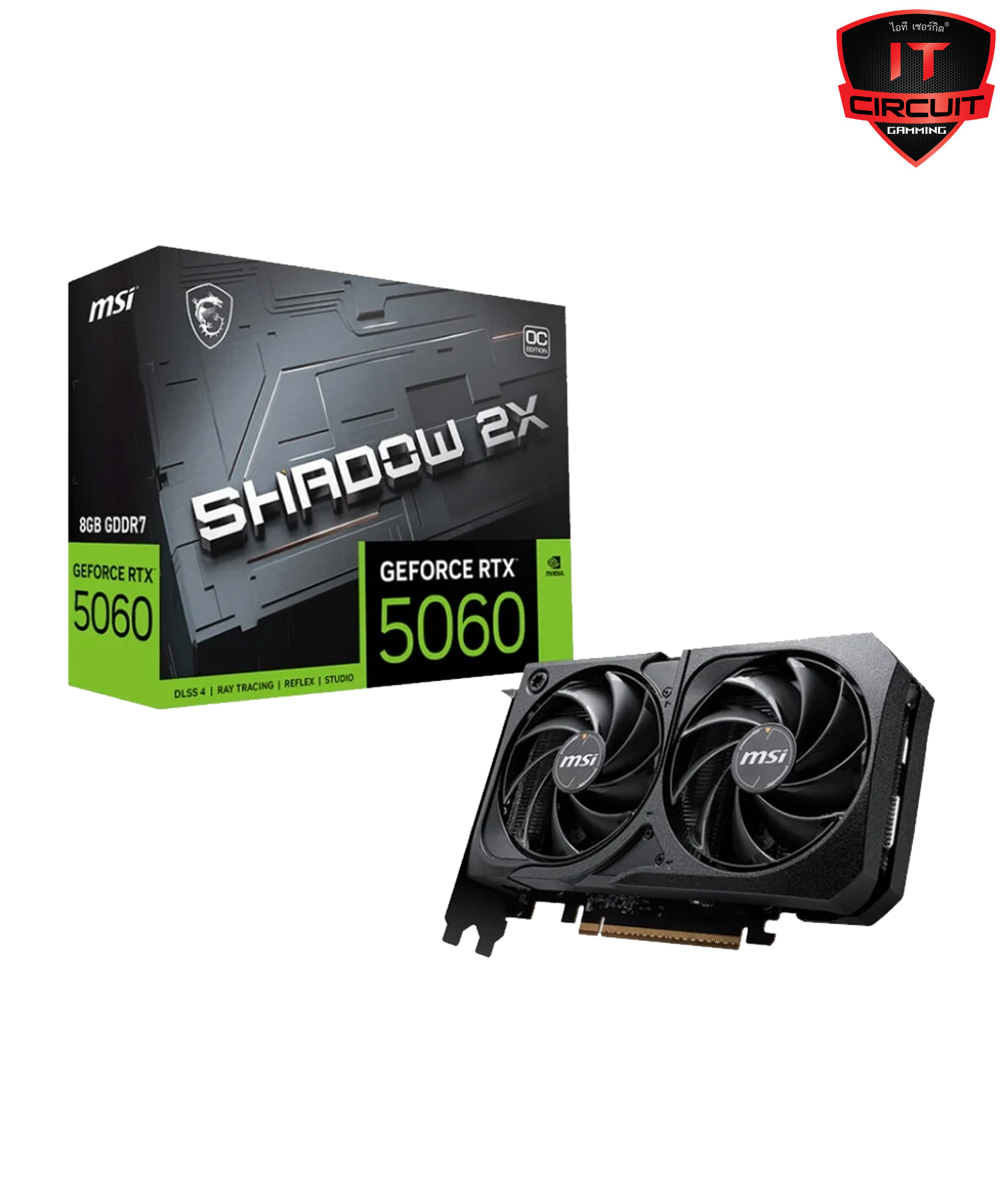 VGA (การ์ดจอ) MSI GEFORCE RTX 5060 SHADOW 2X OC - 8GB GDDR7