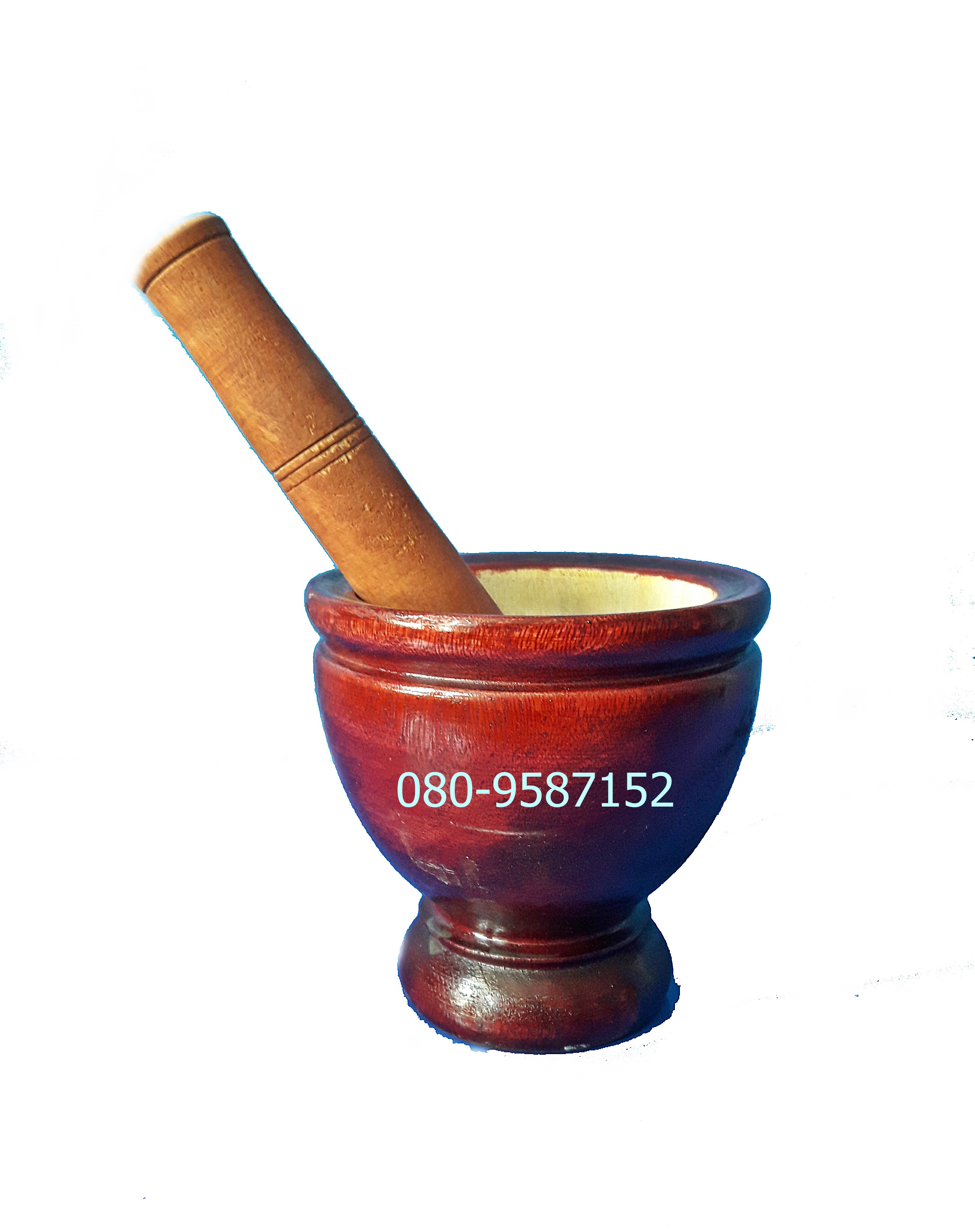 ครกไม้ พร้อมสาก ขนาด 8 นิ้ว