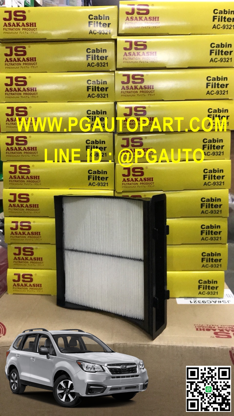 กรองแอร์+ถาด ซุบารุ ฟอร์เรสเตอร์ SUBARU FORESTER ยี่ห้อ JS ASAKASHI (นำเข้าญี่ปุ่น) (1ชิ้น) กรองแอร์ฟอร์เรสเตอร์, กรองอากาศซูบารุ, อะไหล่ ซุบารุ XV, อะไหล่ซูบารุเอ็กซ์วี , อะไหล่FORESTER