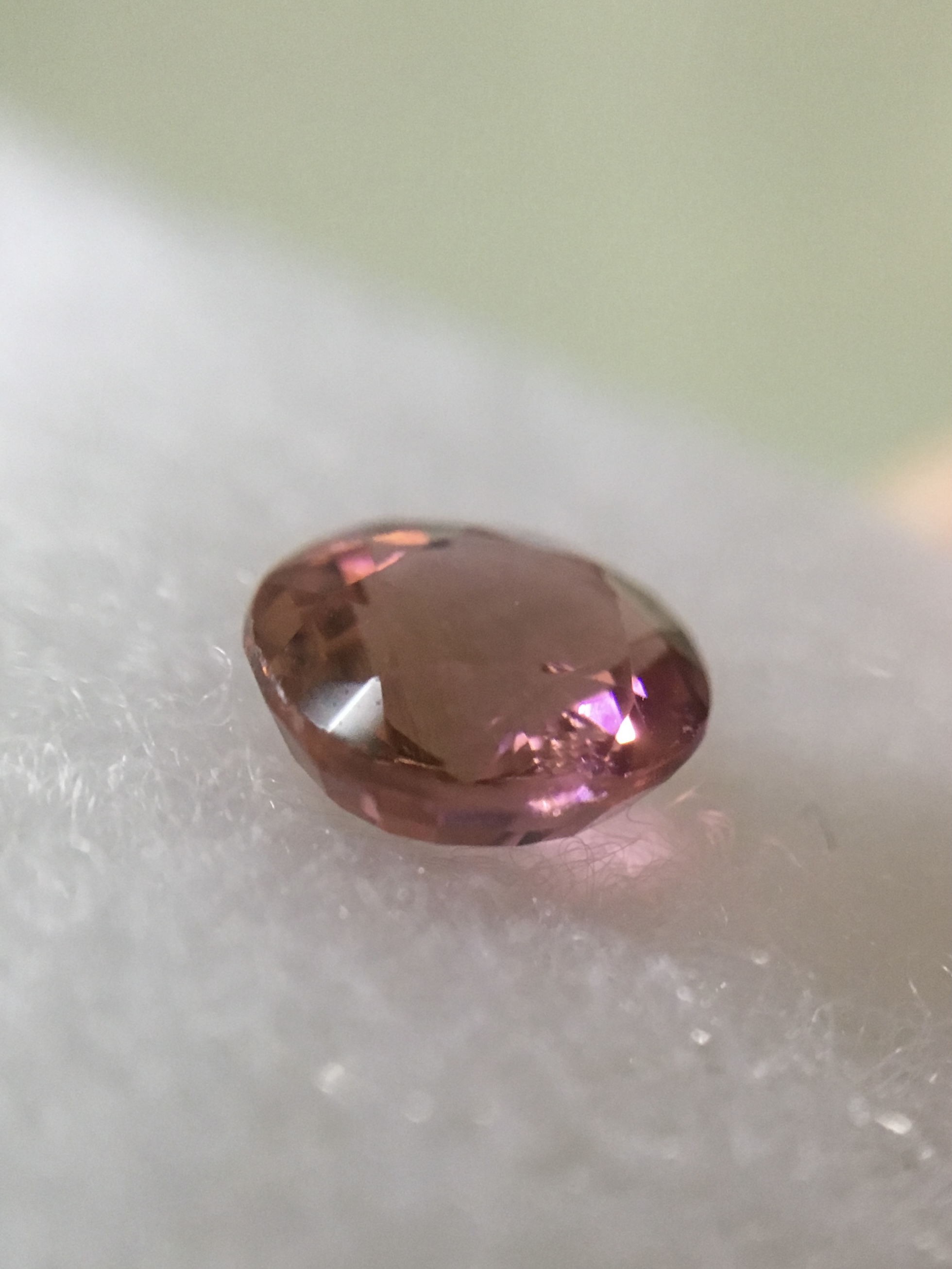 PINK TOURMALINE ทัวร์มาลีนแท้สีชมพู 0.95 กะรัต พลอยดิบ สีชมพูอมส้ม หวานน่ารักม๊าก