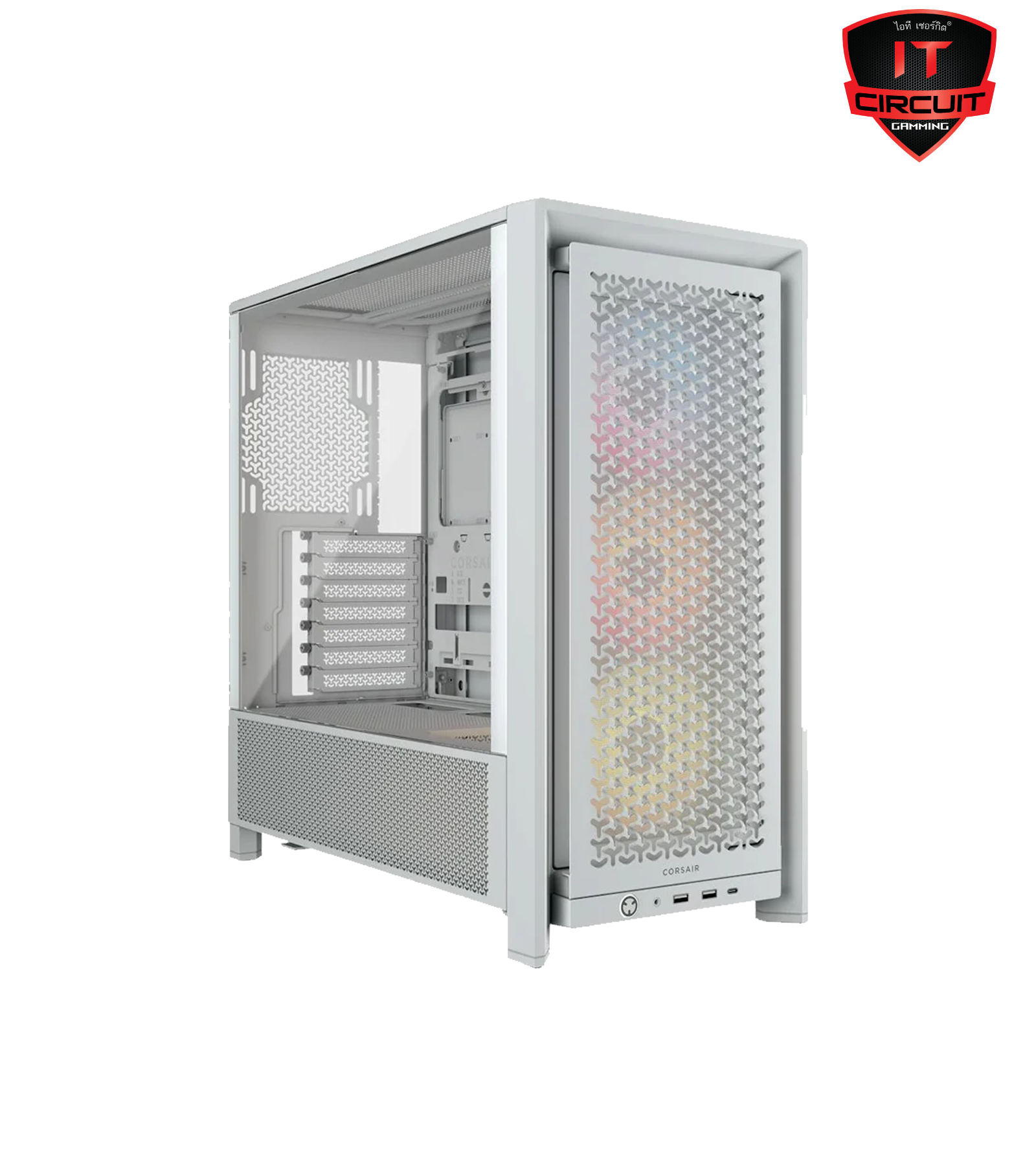 CASE (เคส) (NP) CORSAIR E-ATX FRAME 4000D AIRFLOW RS120 ARGB WHITE