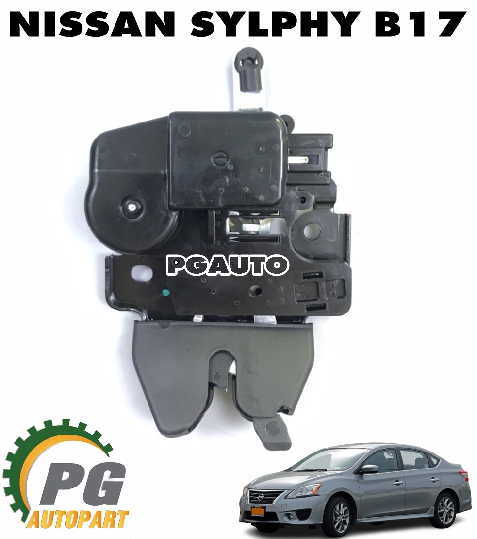 กลอนฝากระโปรงหลัง NISSAN SYLPHY B17 1.6 L(รุ่นรีโมท)(1 ชิ้น) แท้ / รูปจริง