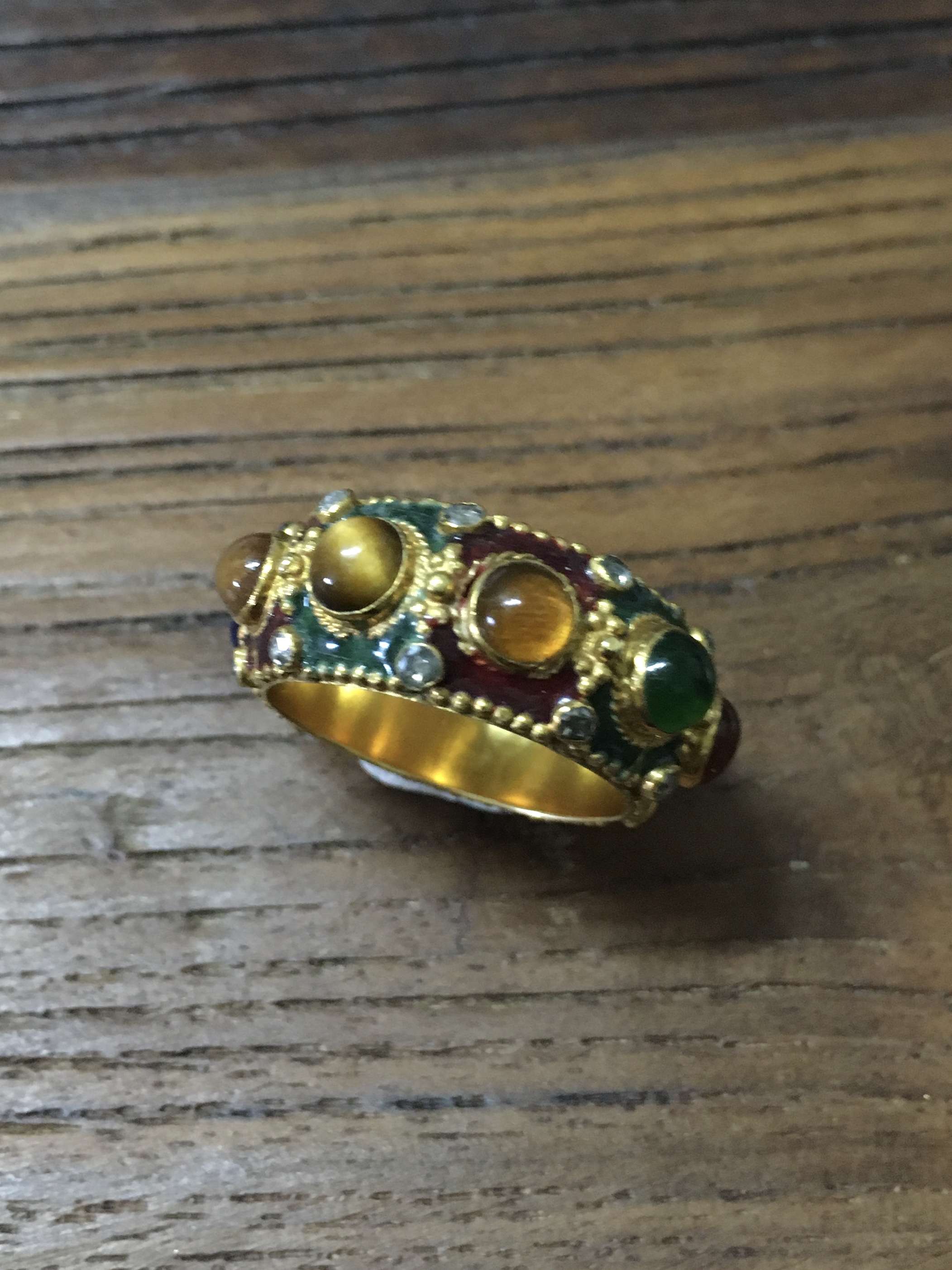 (มือสอง) แหวนพิรอด ทองเพชรแท้ 0.45 กะรัต งานโบราณ สวย ขลัง มีเสน่ห์มากค่ะ