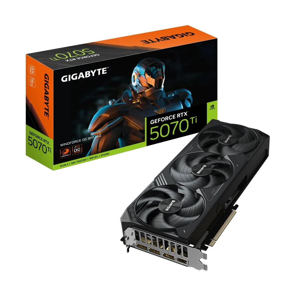 VGA(การ์ดจอ) GIGABYTE GEFORCE RTX 5070 TI WINDFORCE OC - 16GB GDDR7