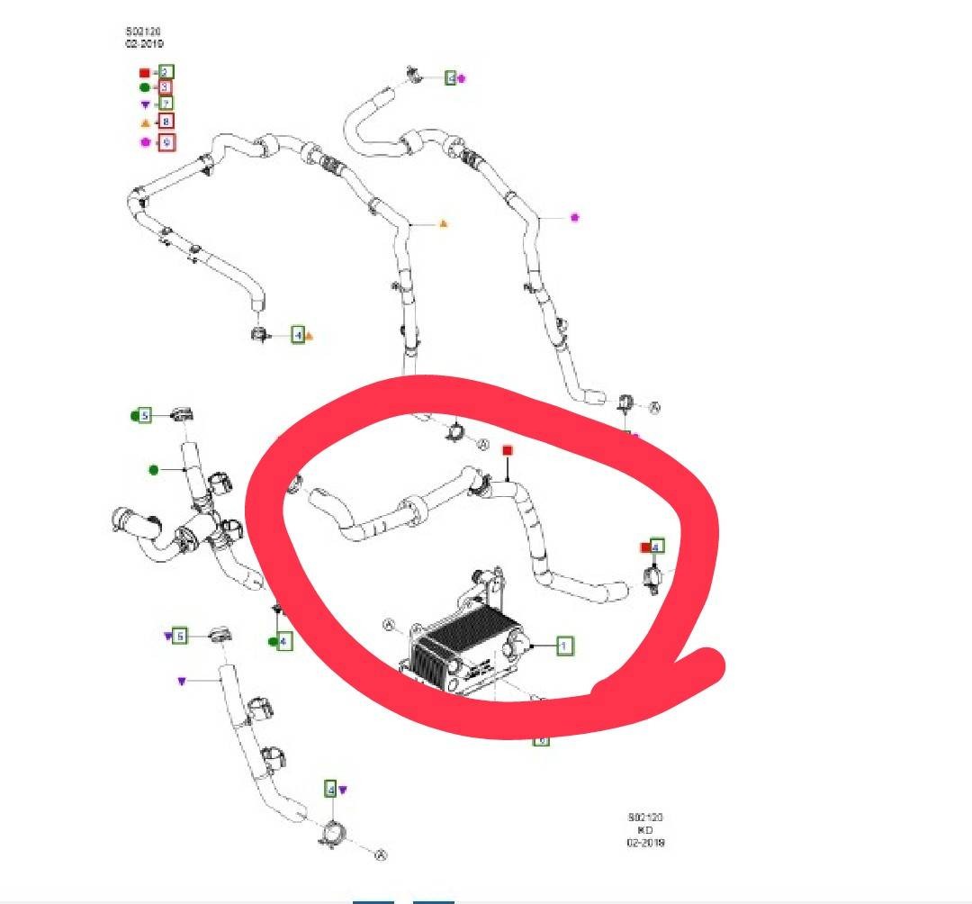 ท่อน้ำมันออยคูลเลอร์เกียร์ออโต้ FORD RANGER T6 ปี 2011-2014(1คู่=2เส้น) แท้ / รูปจริง