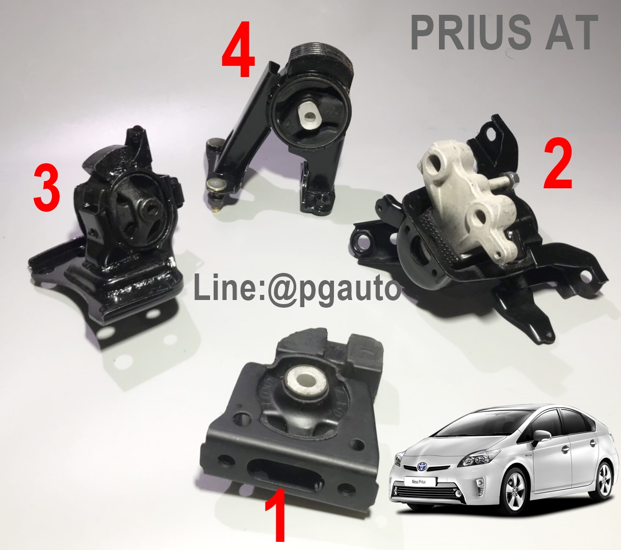 PRE-ORDER*เซตสุดคุ้ม!!! ยางแท่นเครื่อง-แท่นเกียร์ โตโยต้าพีอู๊ด TOYOTA PRIUS ปี 2010-2012 เครื่อง 1.8 L AT (1ชุด = 4 ตัว) อะไหล่PRIUS ราคาถูก,อะไหล่ PRIUS / ENGINE MOUNT