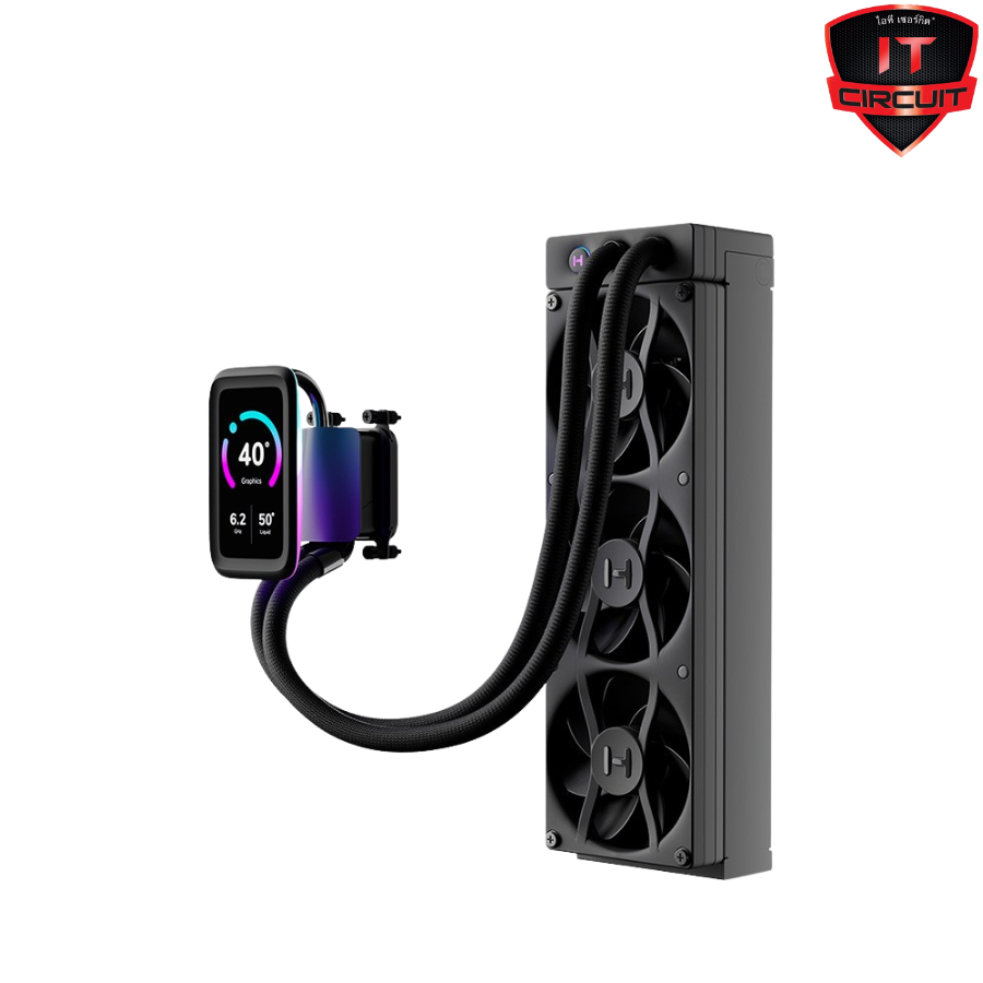 LIQUID COOLER (ชุดน้ำปิด) HYTE THICC Q80 360MM IPS DISPLAY BLACK