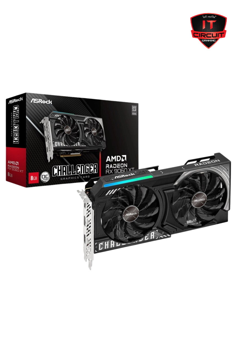 VGA(การ์ดจอ) ASROCK RADEON RX 9060XT CHALLENGER OC - 8GB GDDR6 SN171025B350Y