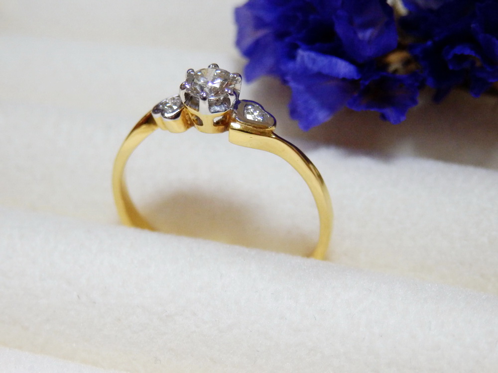 PP5307 แหวนเพชรแท้ 0.26 กะรัต แบบน่ารักมากๆค่ะ