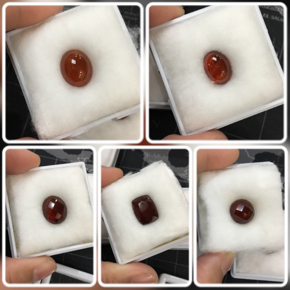 (ลดแรงส์70%)พลอยโกเมนสีส้มแท้ สีสด เนื้อสวย ไม่พอใจยินดีคืนเงินจ้า